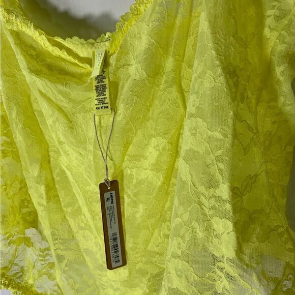 SKIMS NEW 4X Yellow Highlighter Stretch Lace Bodysuit‎ - Picture 6 of 8